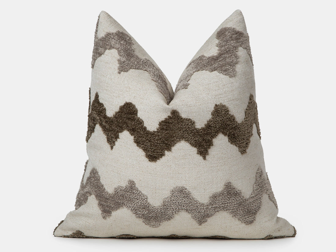 Neutral Chevron Pillow Cover - Textured & Soft