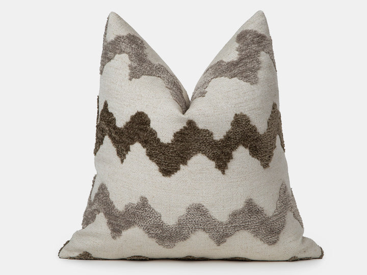 Neutral Chevron Pillow Cover - Textured & Soft