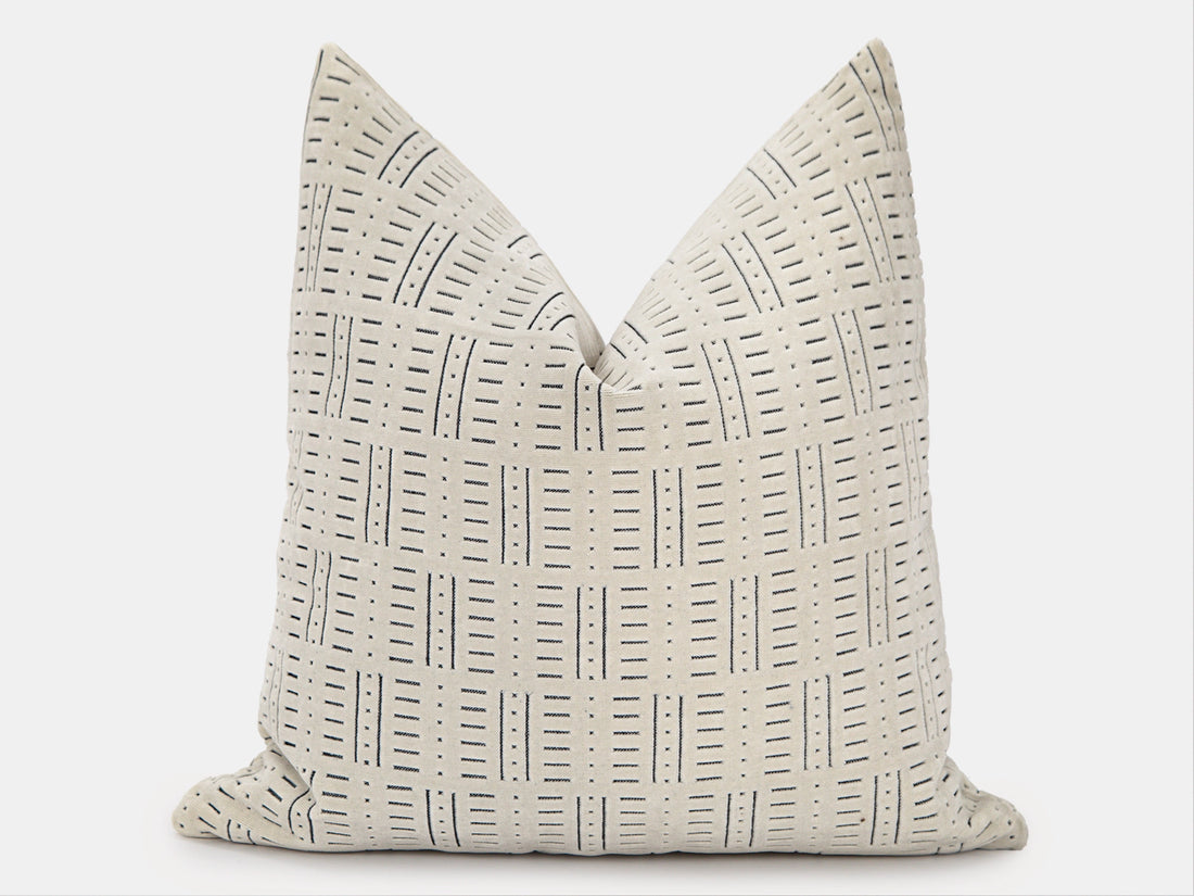 Neutral Dash Textured Pillow Cover