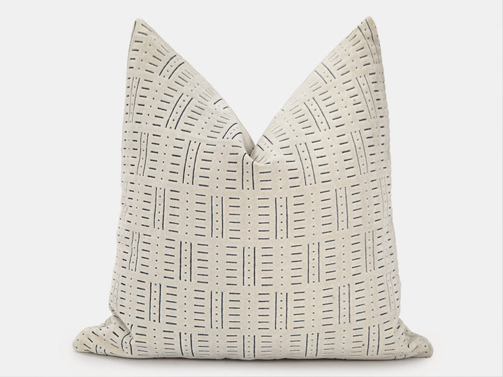 Neutral Dash Textured Pillow Cover