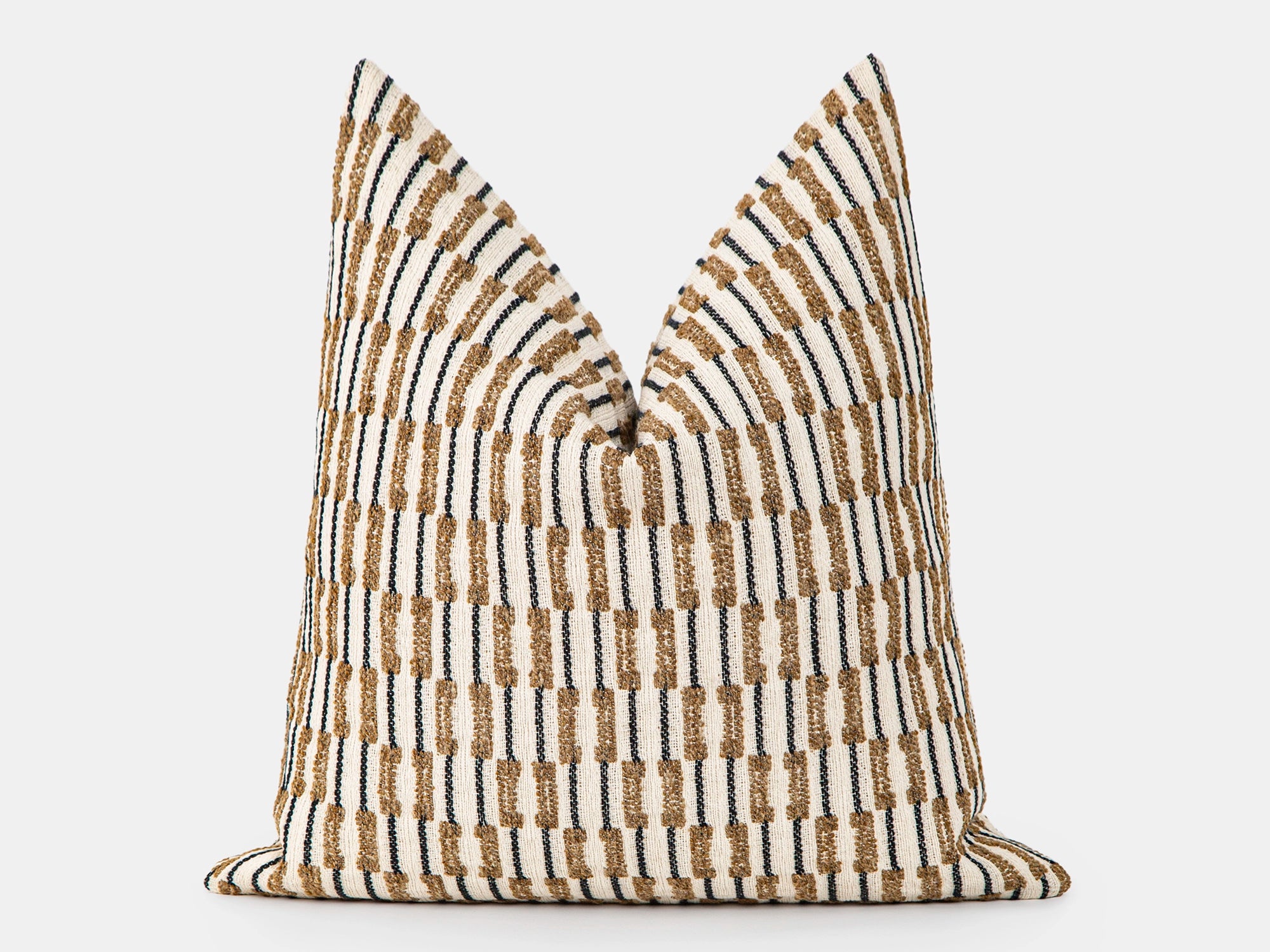 Neutral Dash Textured Pillow Cover