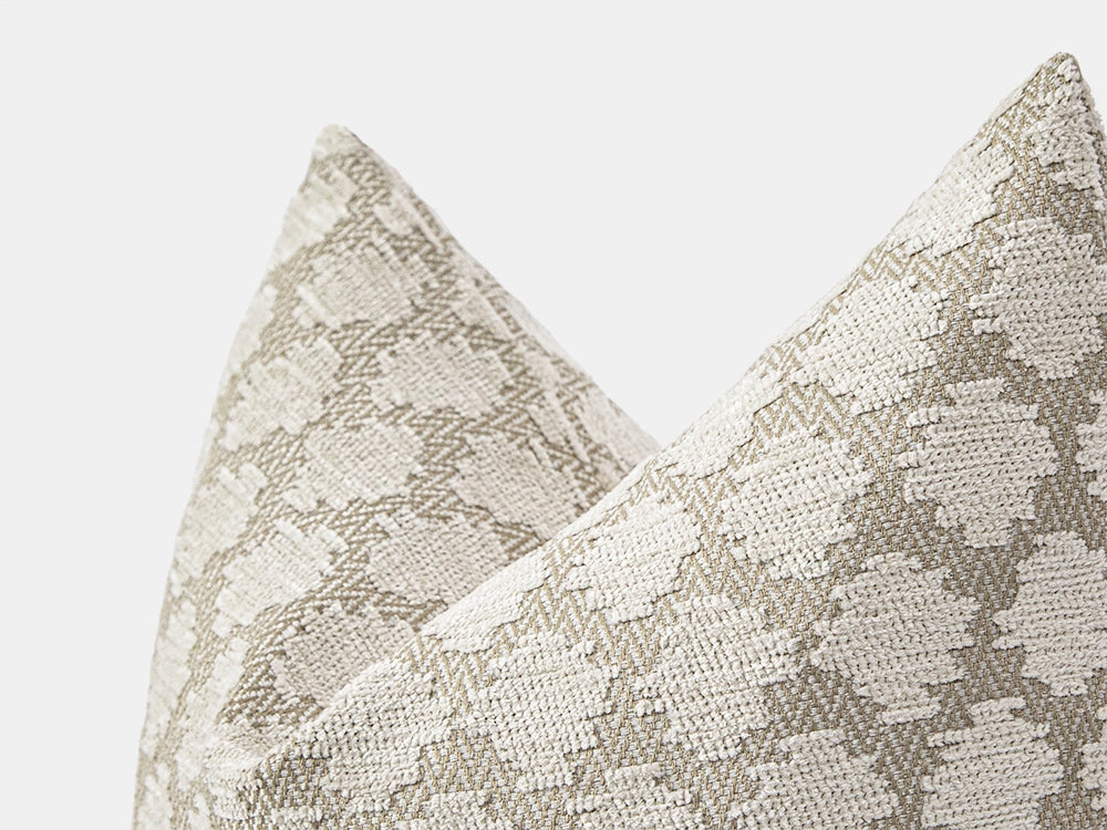 Ivory Spotted Textured Pillow Cover