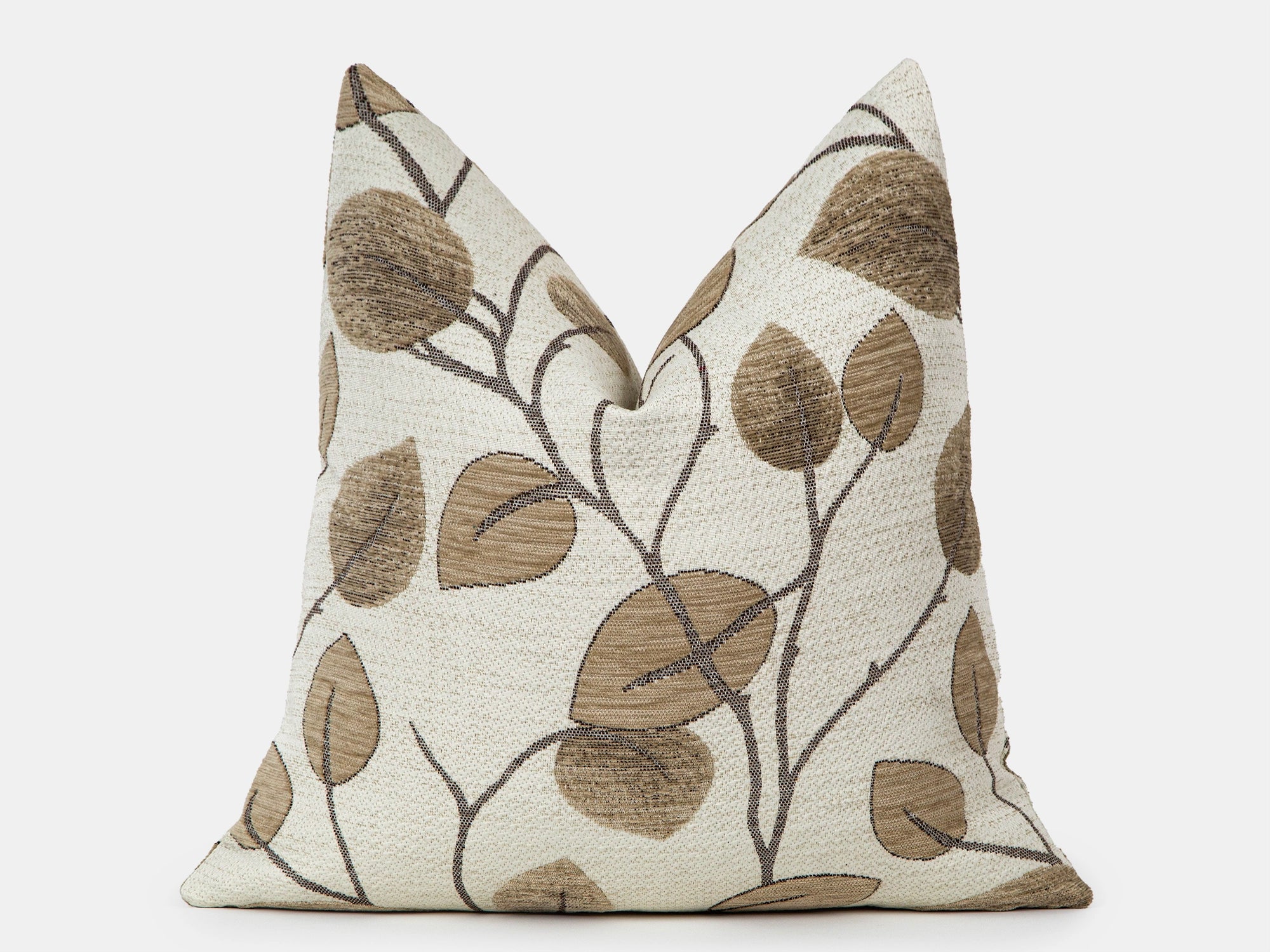 Neutral Mid-Century Botanical Pillow Cover