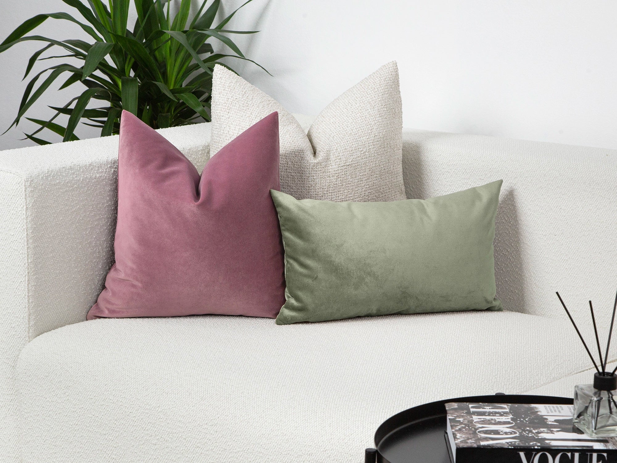 Dark Lilac Velvet Pillow Cover