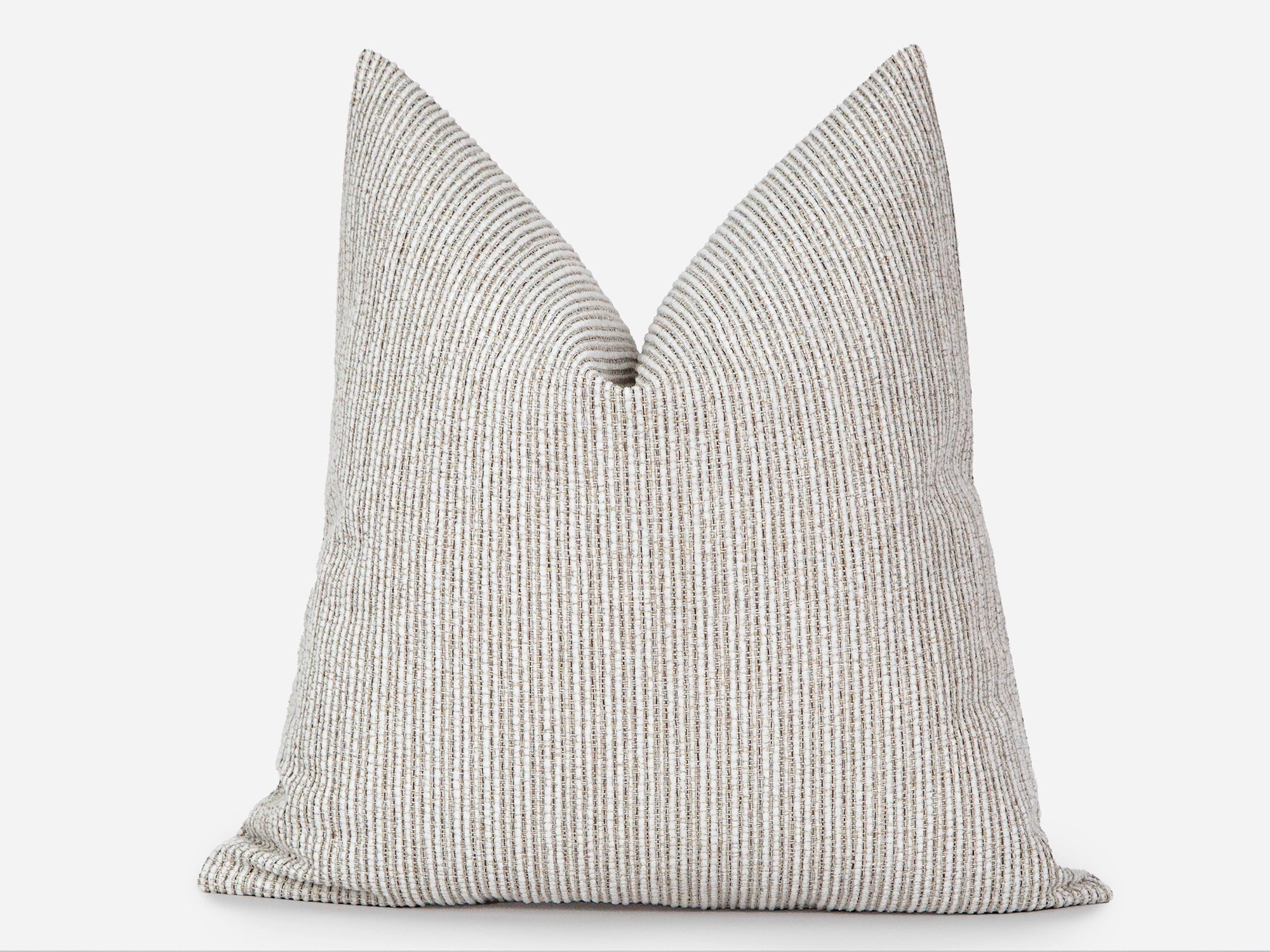 Neutral Pinstripe Throw Pillow Cover