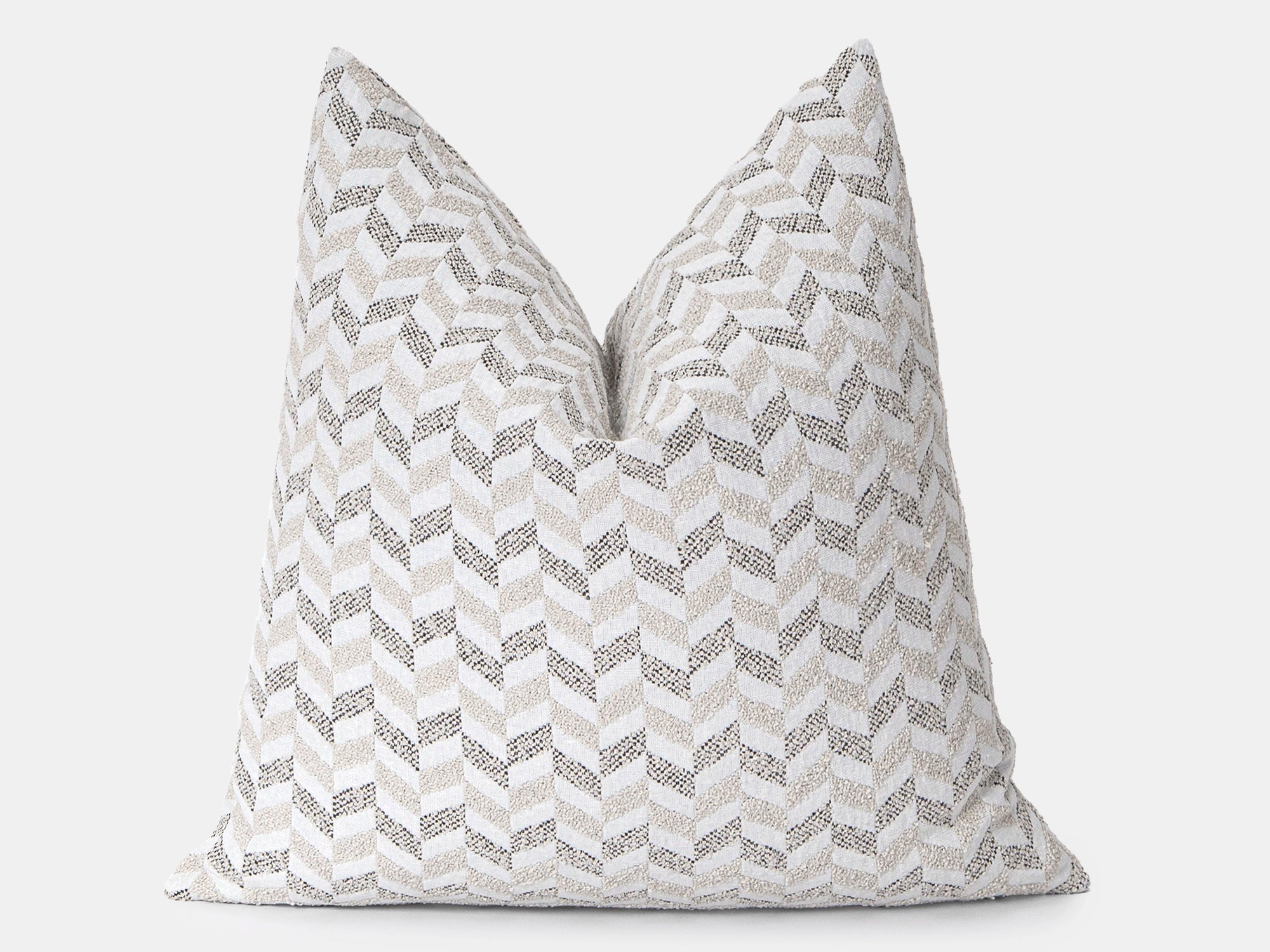 Neutral Herringbone Pillow Cover - Textured & Boucle
