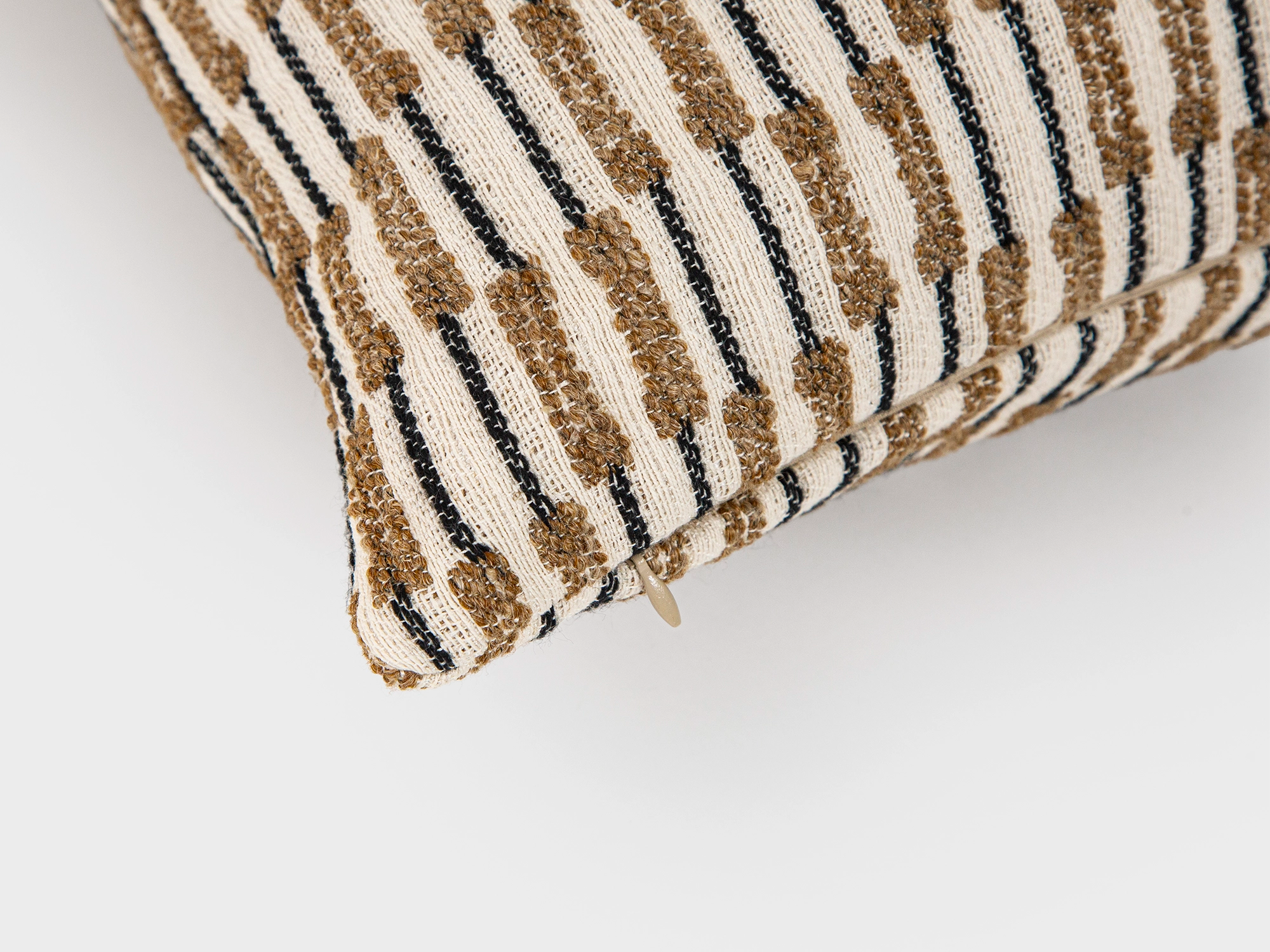 Neutral Dash Textured Pillow Cover