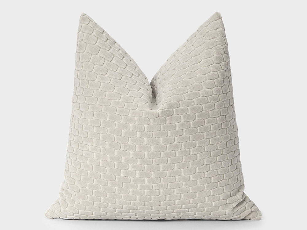 Neutral Brick Textured Pillow Cover