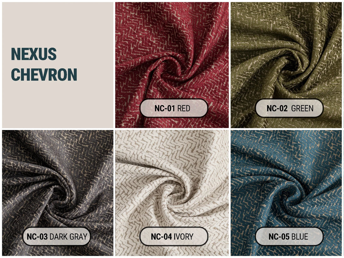 Chevron Textured Upholstery Fabrics | Nexus Chevron