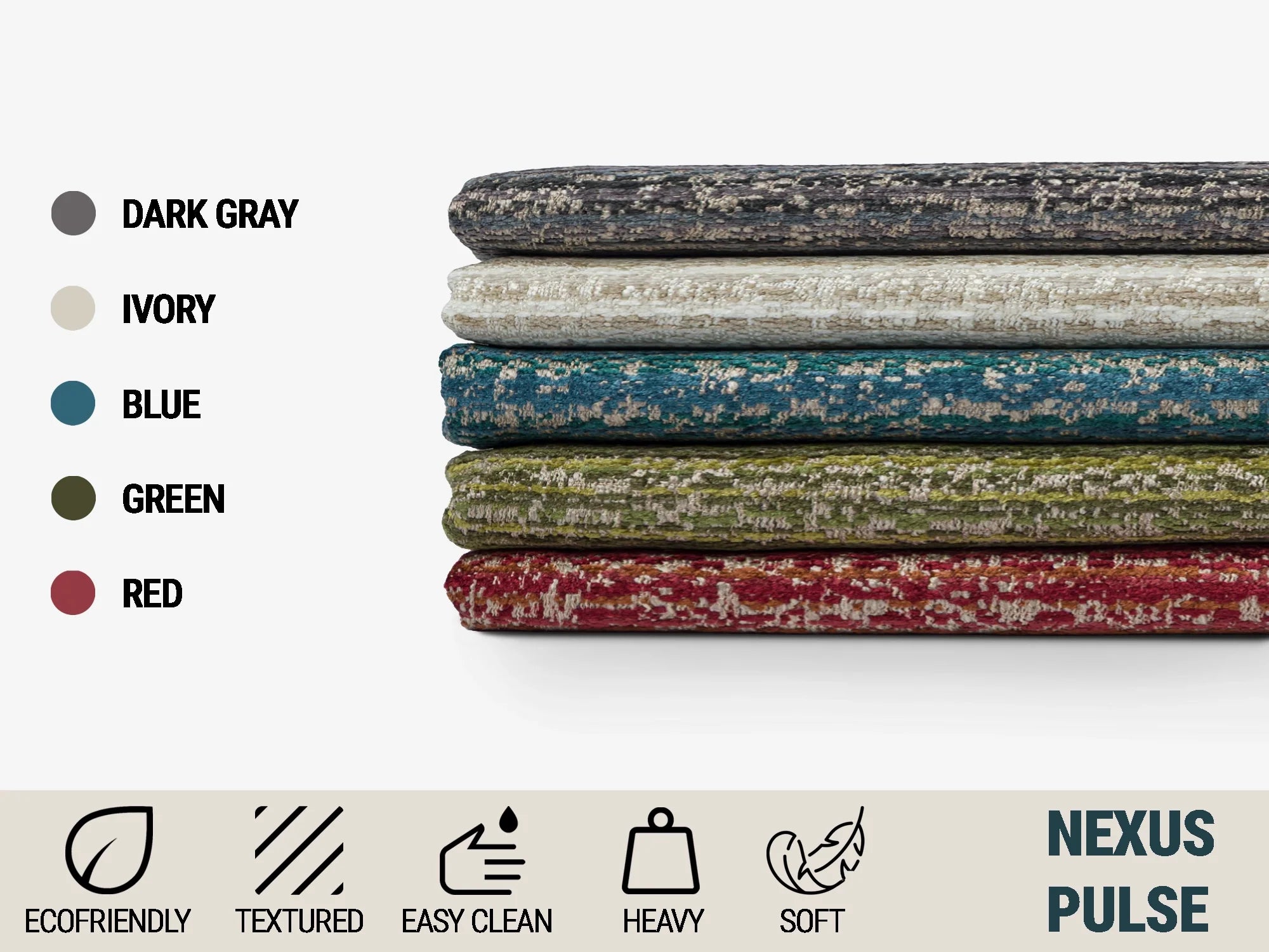 Ivory Textured Upholstery Fabric - Nexus Pulse