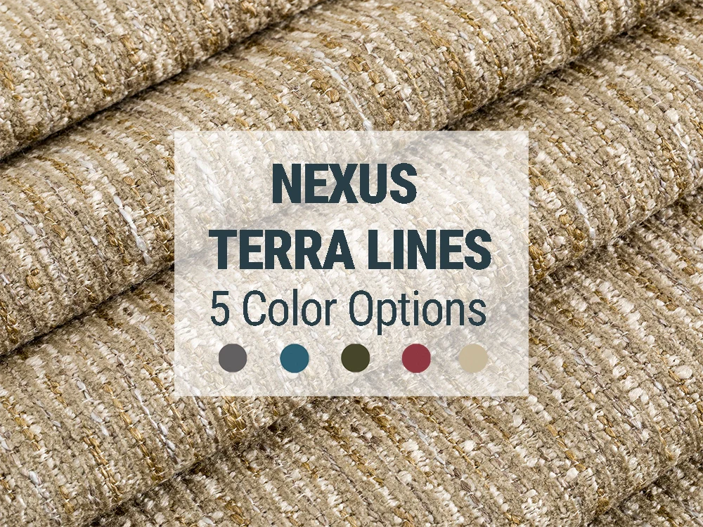 Striped Textured Upholstery Fabrics | Nexus Terra Lines