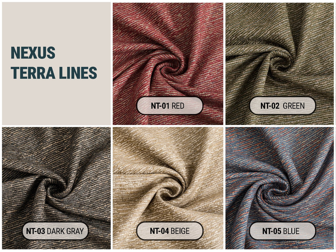 Striped Textured Upholstery Fabrics | Nexus Terra Lines