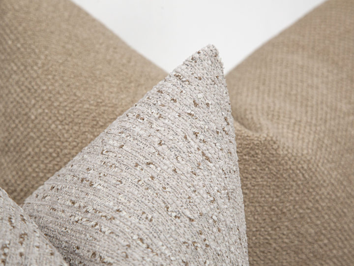 Neutral Nubby Textured Pillow Cover