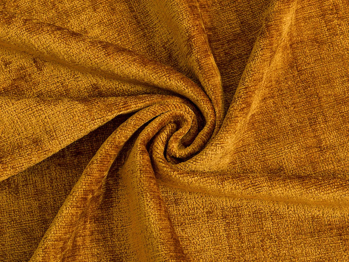Ochre Chenille Upholstery Fabric - Eloria