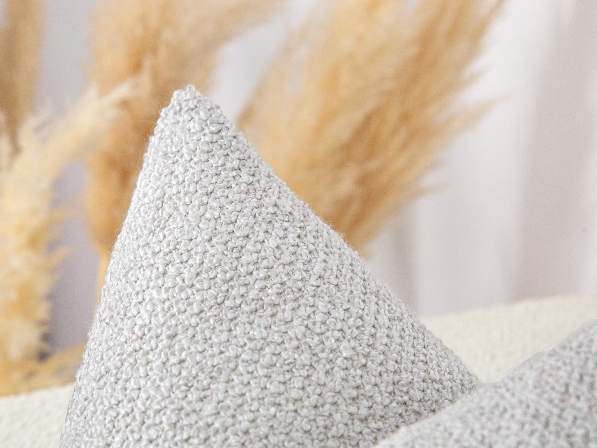 Off White Boucle Pillow Cover