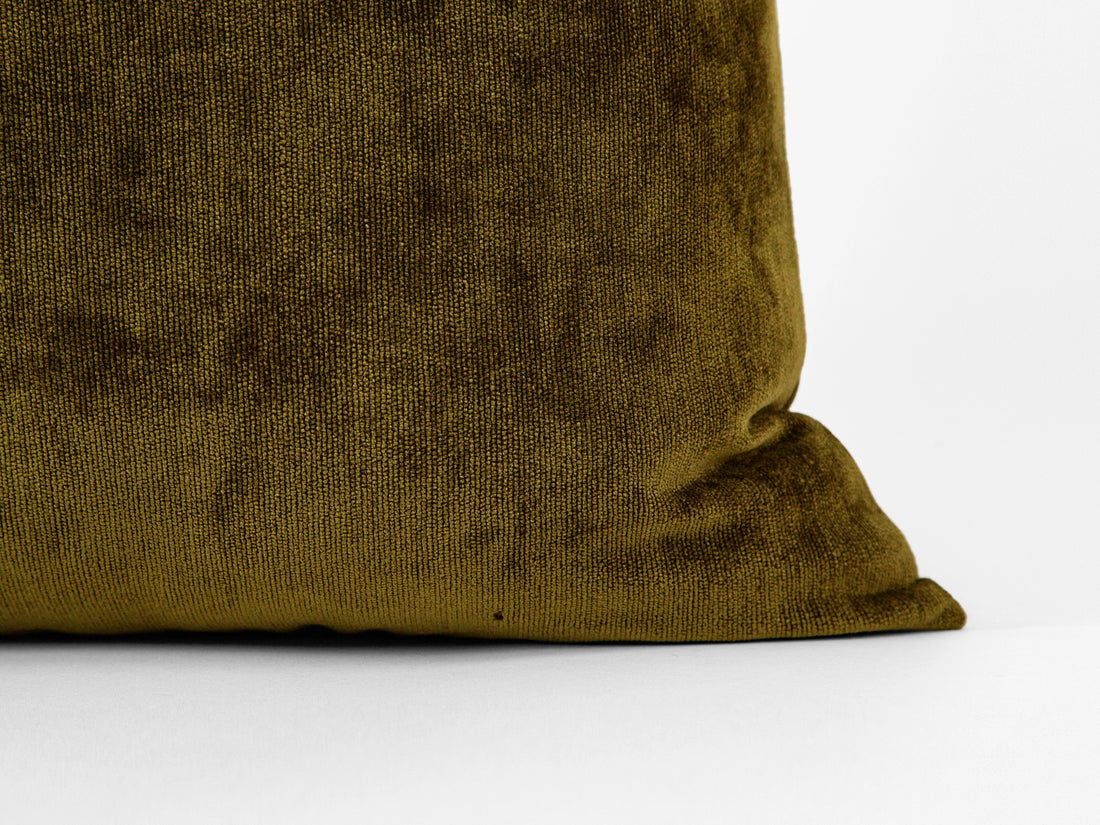 Oil Green Woven Pillow Cover - Lustre