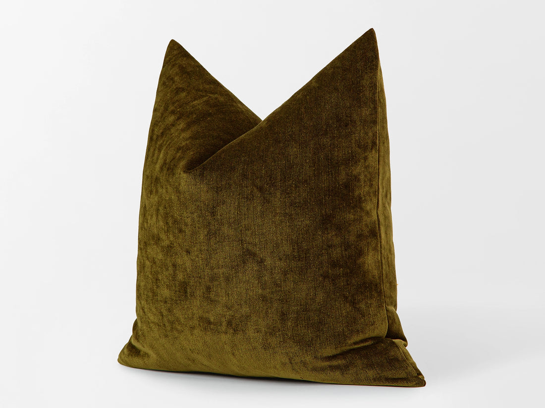 Oil Green Woven Pillow Cover - Lustre