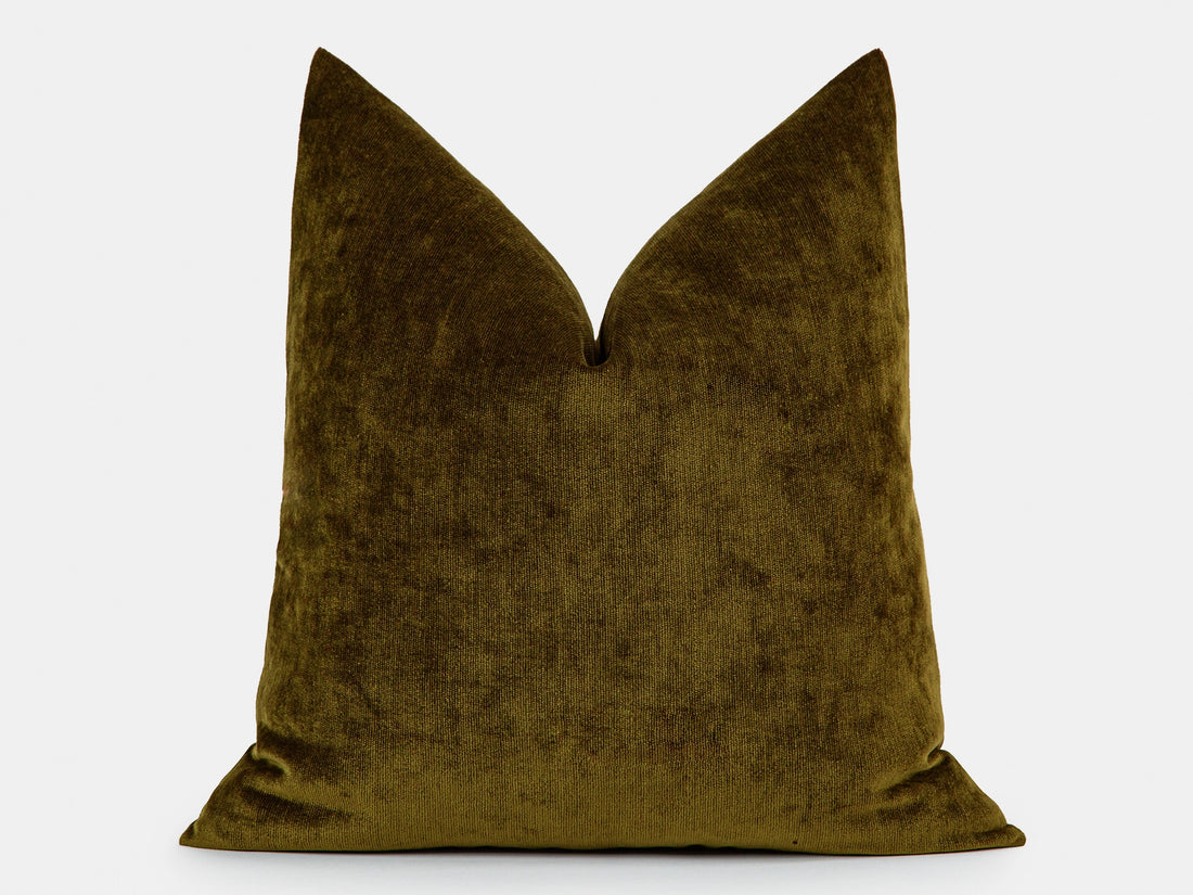 Oil Green Woven Pillow Cover - Lustre