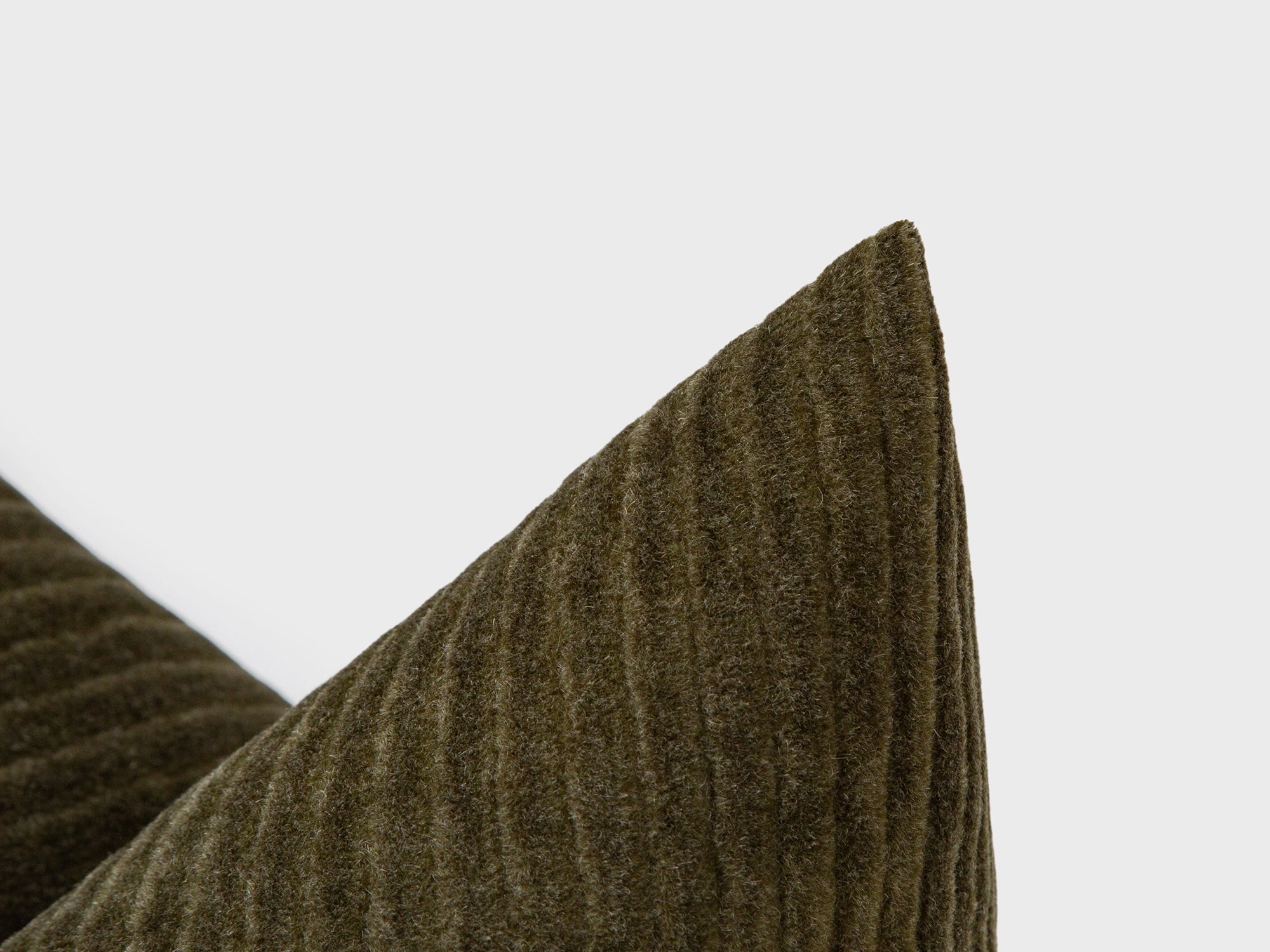 Olive Corduroy Mohair Velvet Pillow Cover