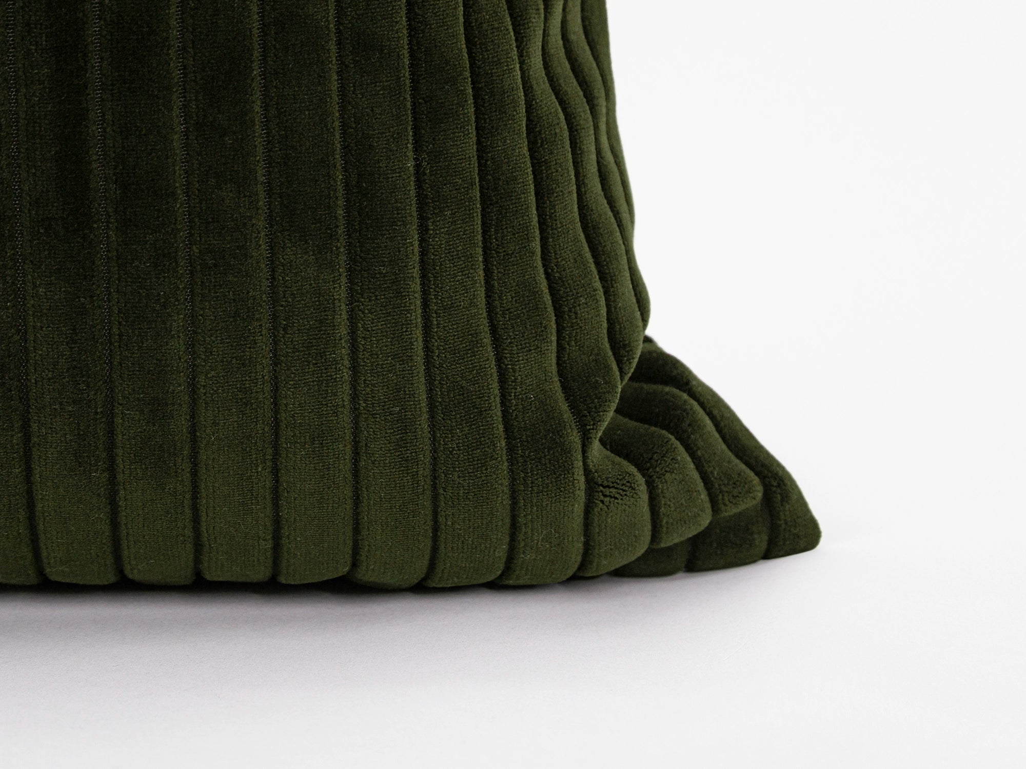 Dark Olive Corduroy Velvet Pillow Cover