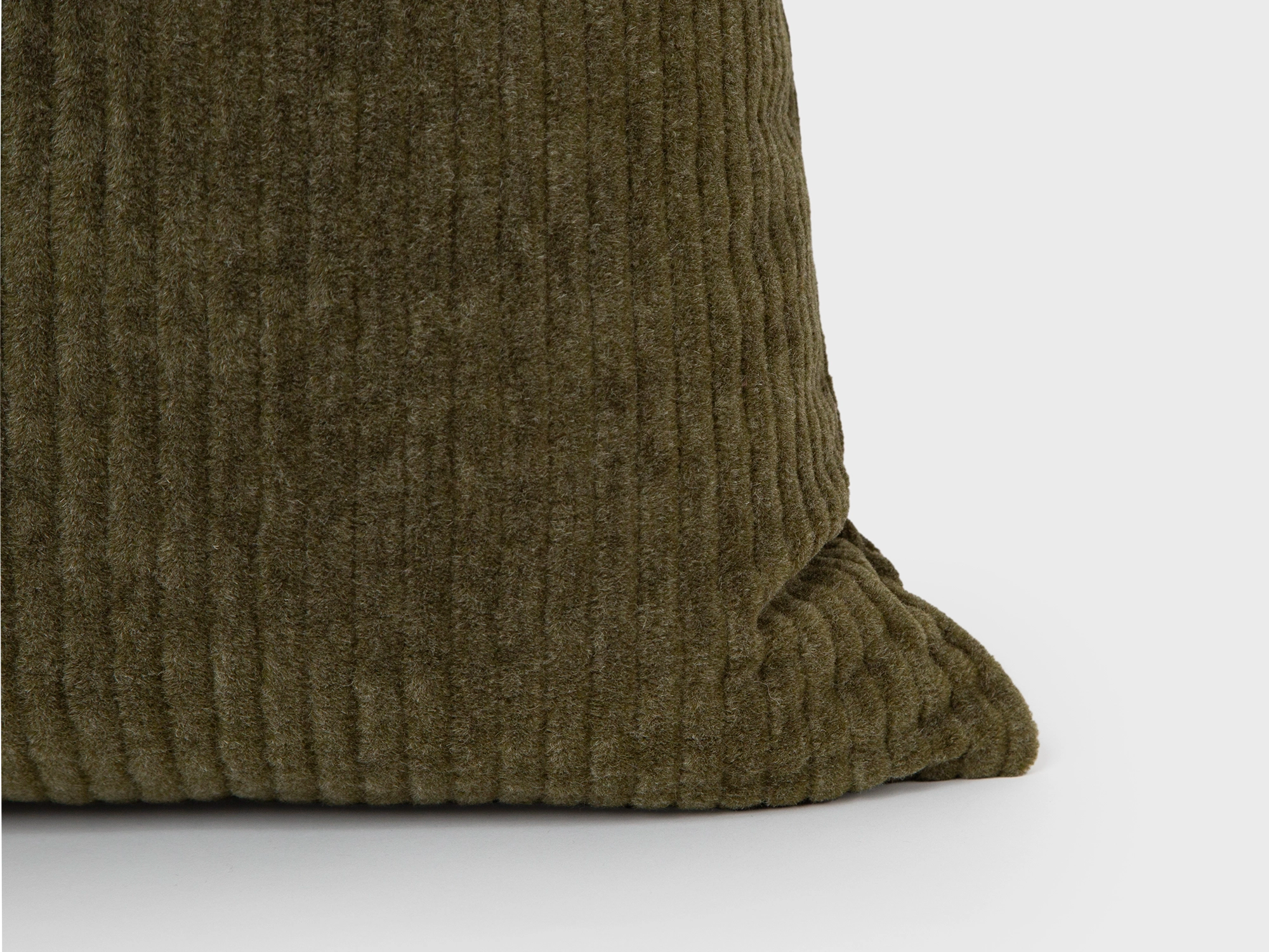 Olive Corduroy Mohair Velvet Pillow Cover