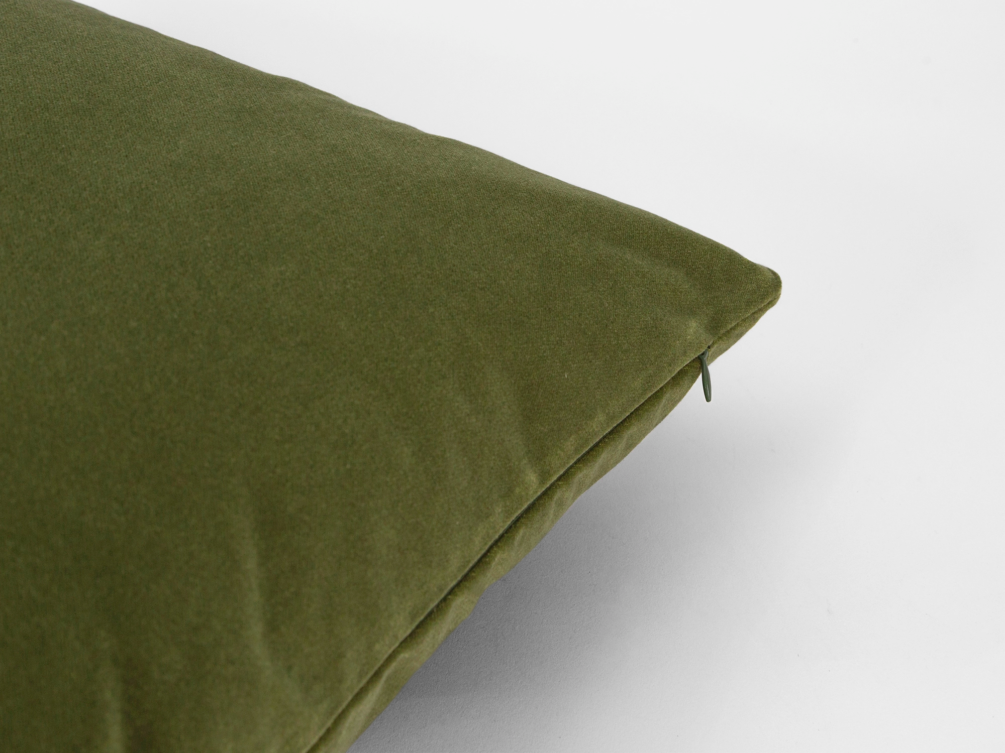 Olive Green Velvet Pillow Cover
