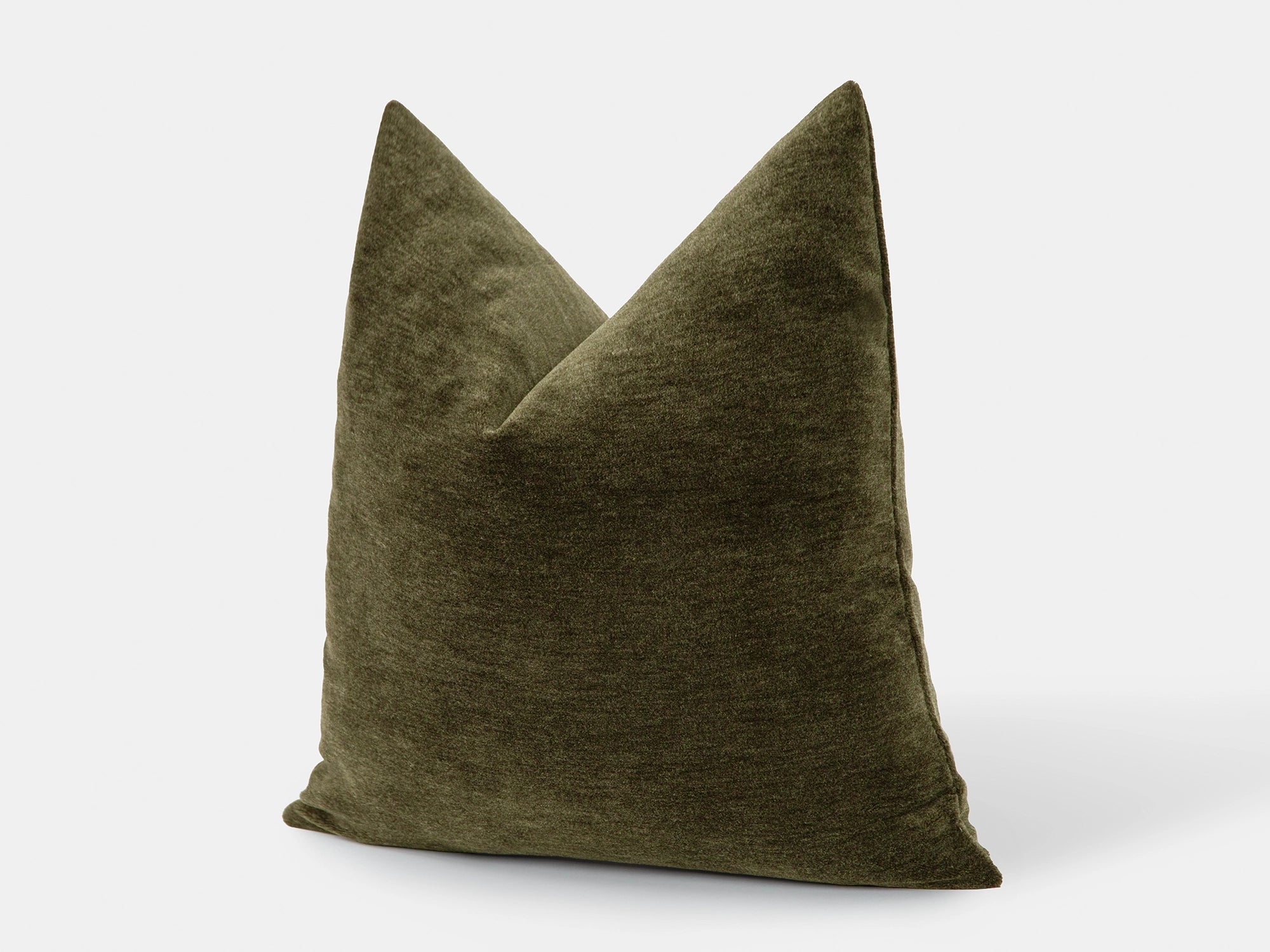 Olive Mohair Velvet Pillow Cover