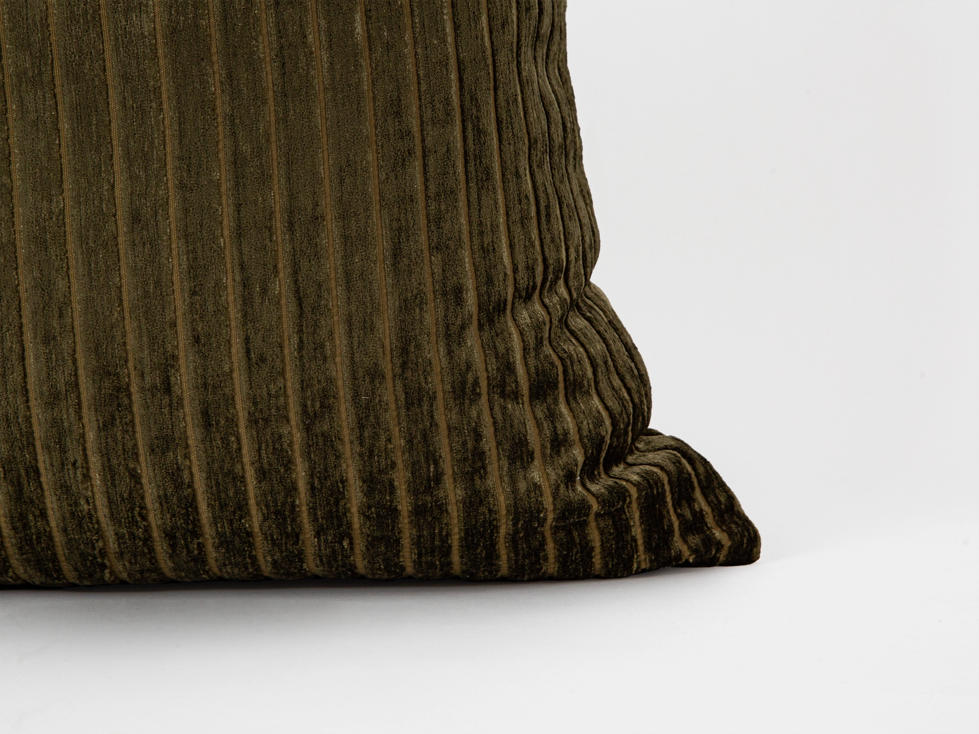 Dark Olive Shiny Velvet Pillow Cover