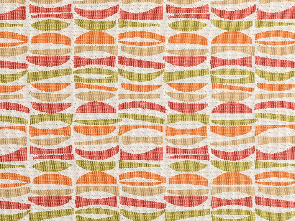 Orange Geometric Outdoor Upholstery Fabric
