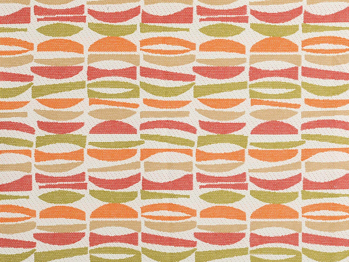 Orange Geometric Outdoor Upholstery Fabric