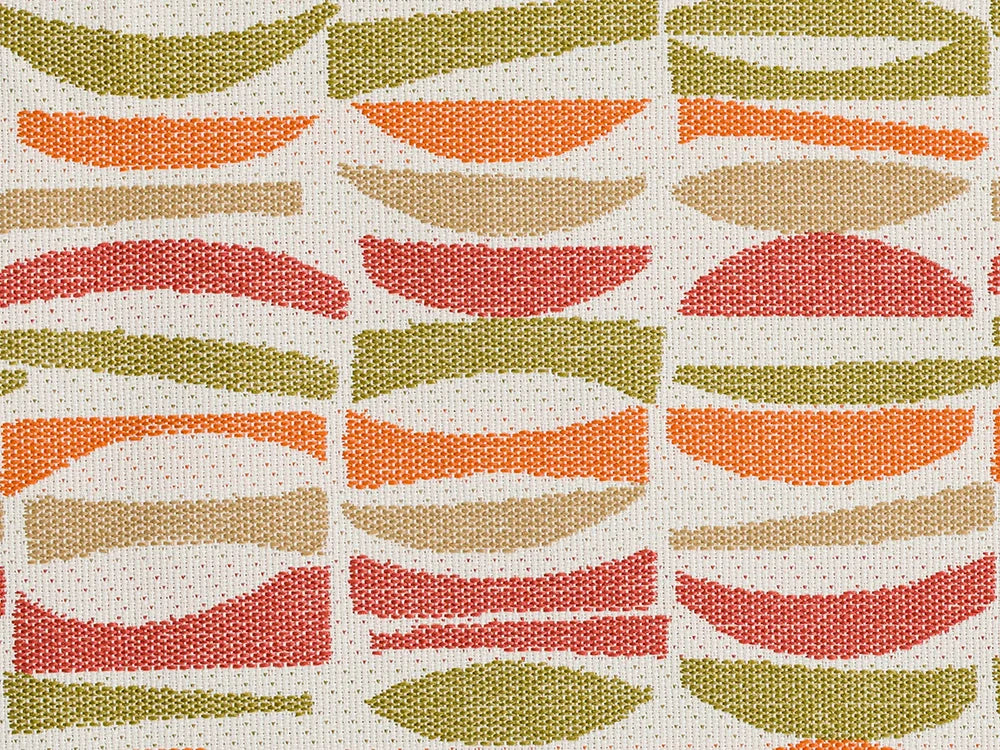 Orange Geometric Outdoor Upholstery Fabric