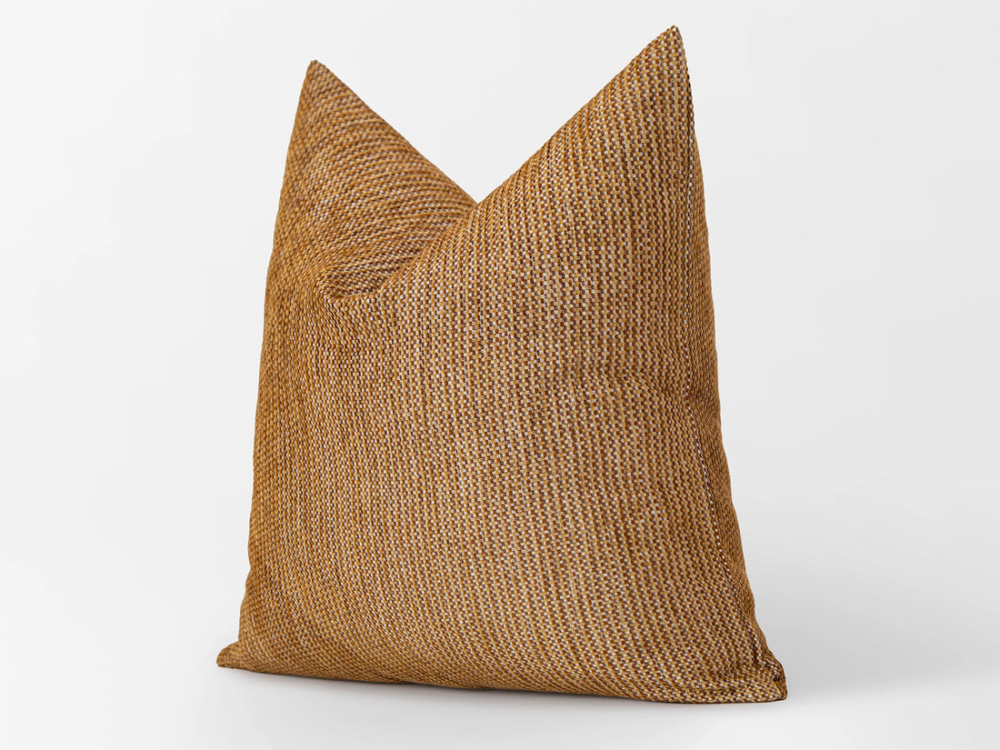 Burnt Orange Woven Pillow Cover