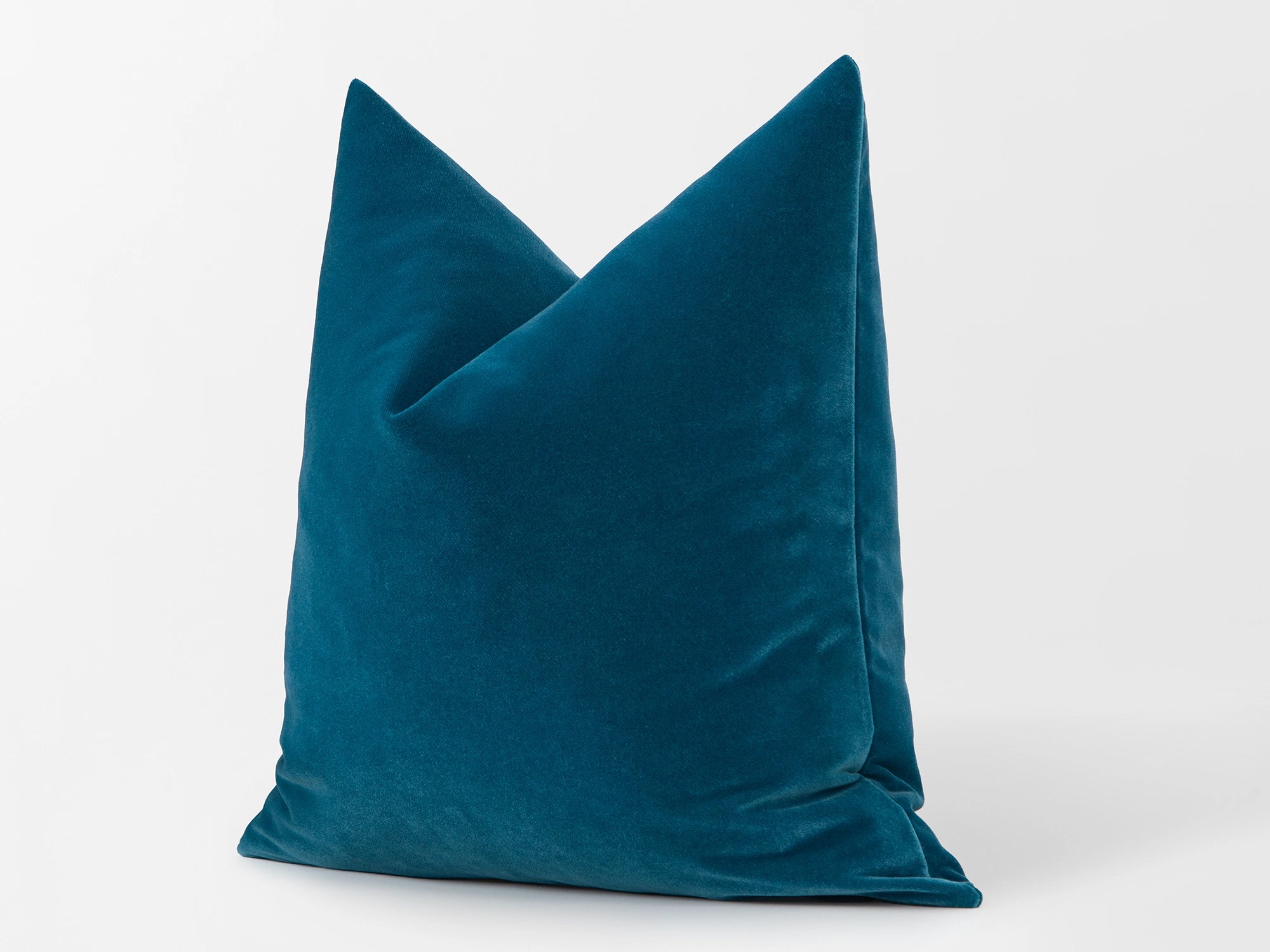 Peacock Blue Velvet Pillow Cover