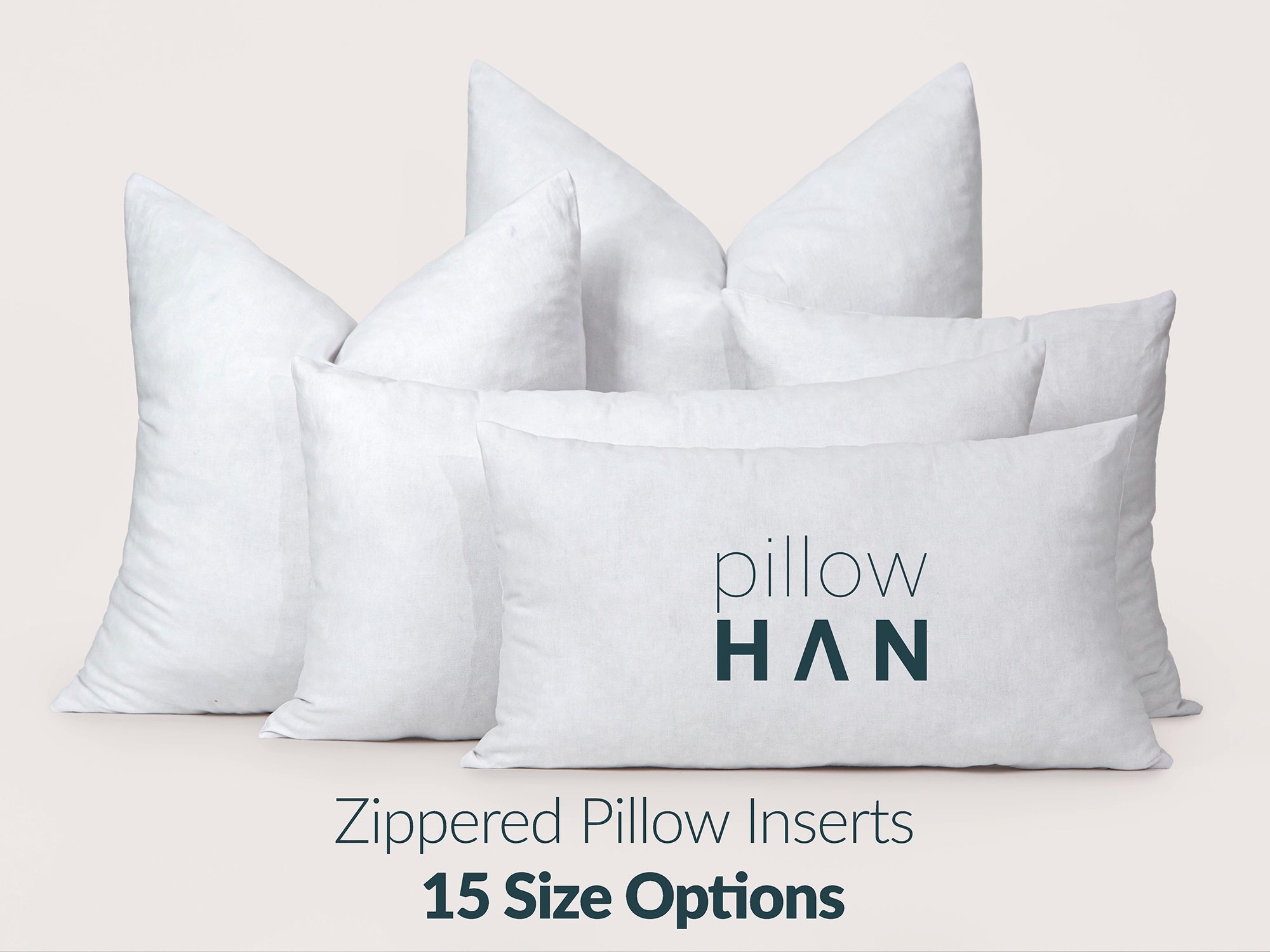 Pillowhan Zippered Pillow Inserts – 15 Size Options