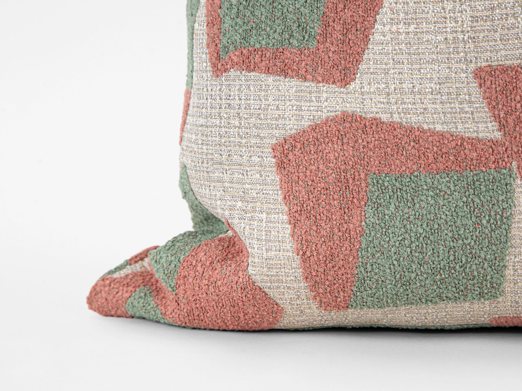 Pink Geometric Textured Pillow Cover