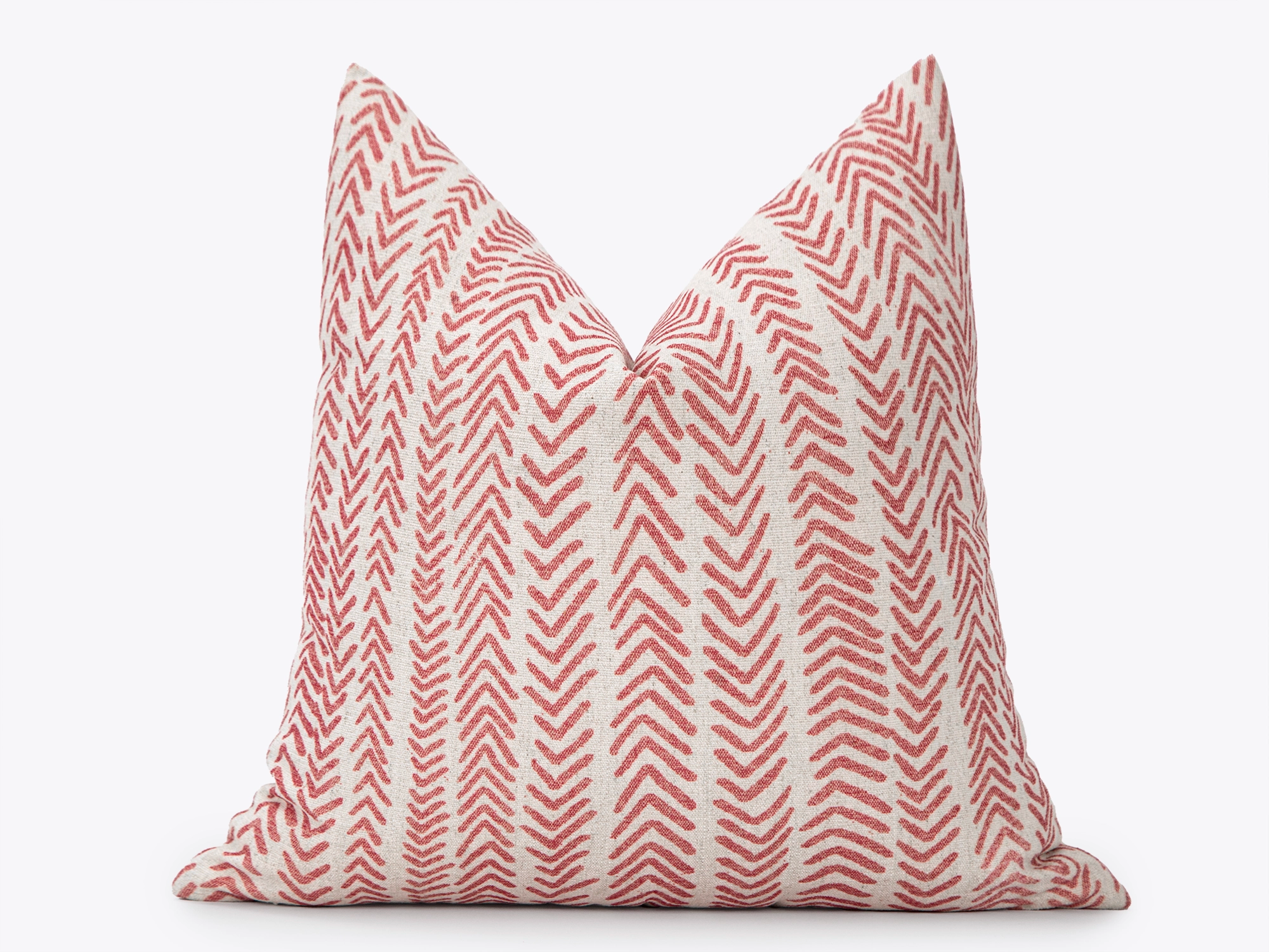 Pink Red Mud cloth Pillow Cover
