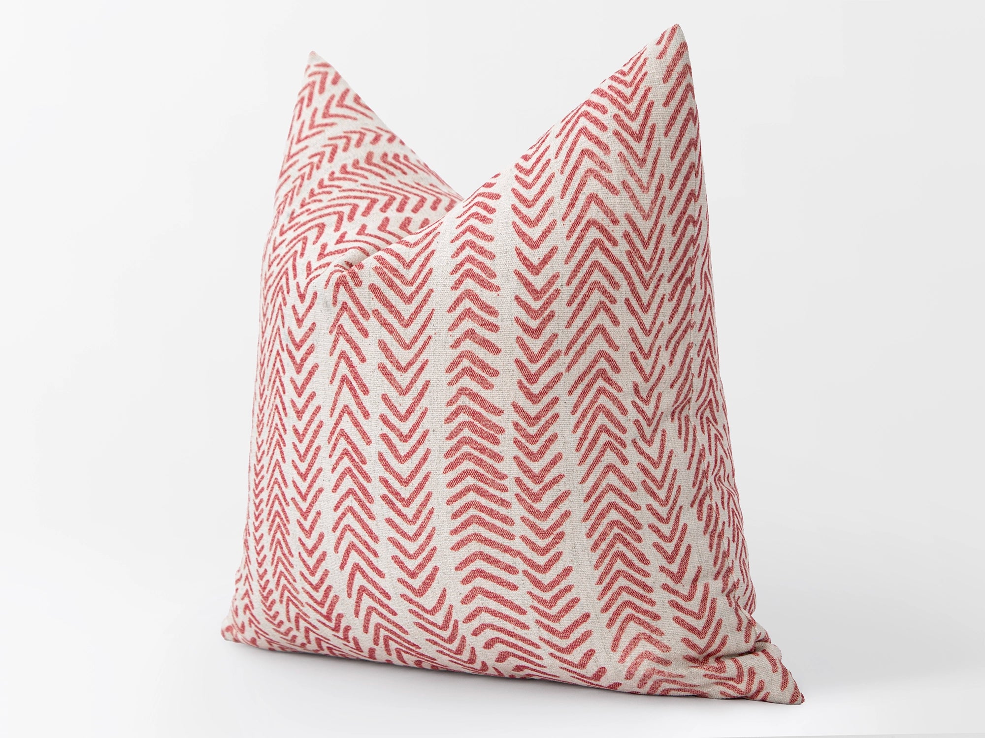 Pink Red Mud cloth Pillow Cover