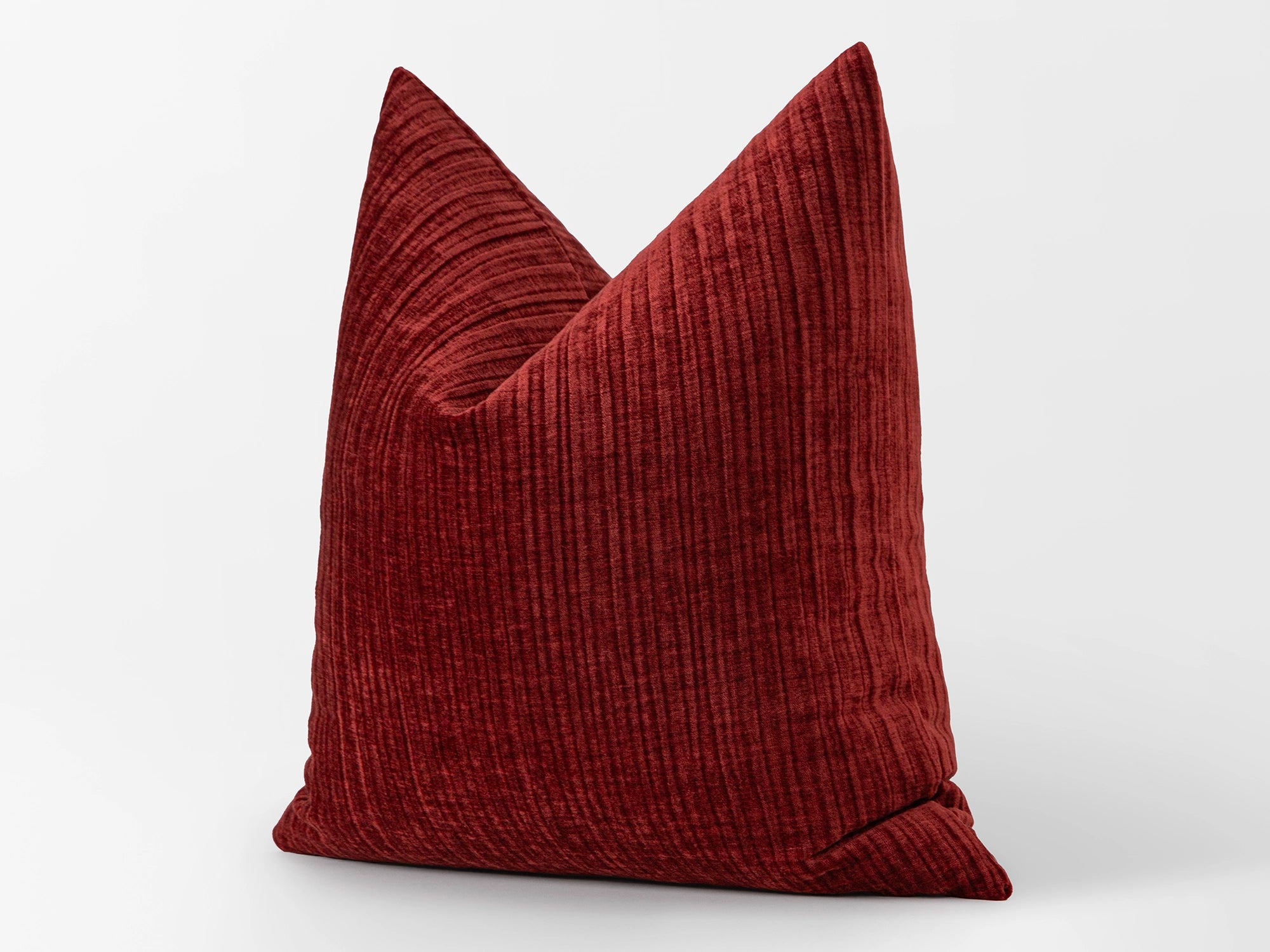Pomegranate Striped Textured Pillow Cover