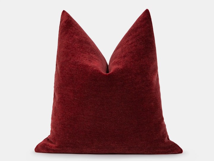 Pomegranate Mohair Velvet Pillow Cover