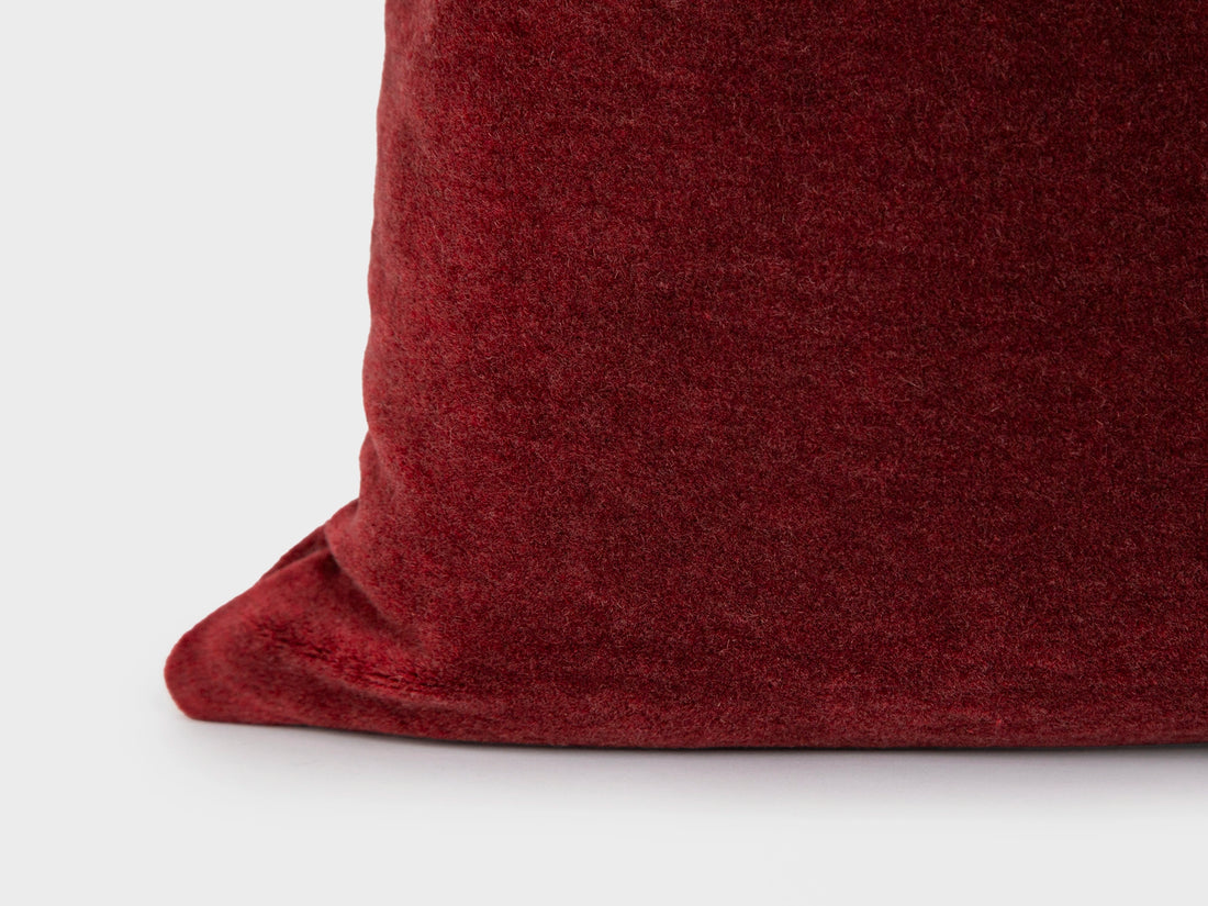 Pomegranate Mohair Velvet Pillow Cover