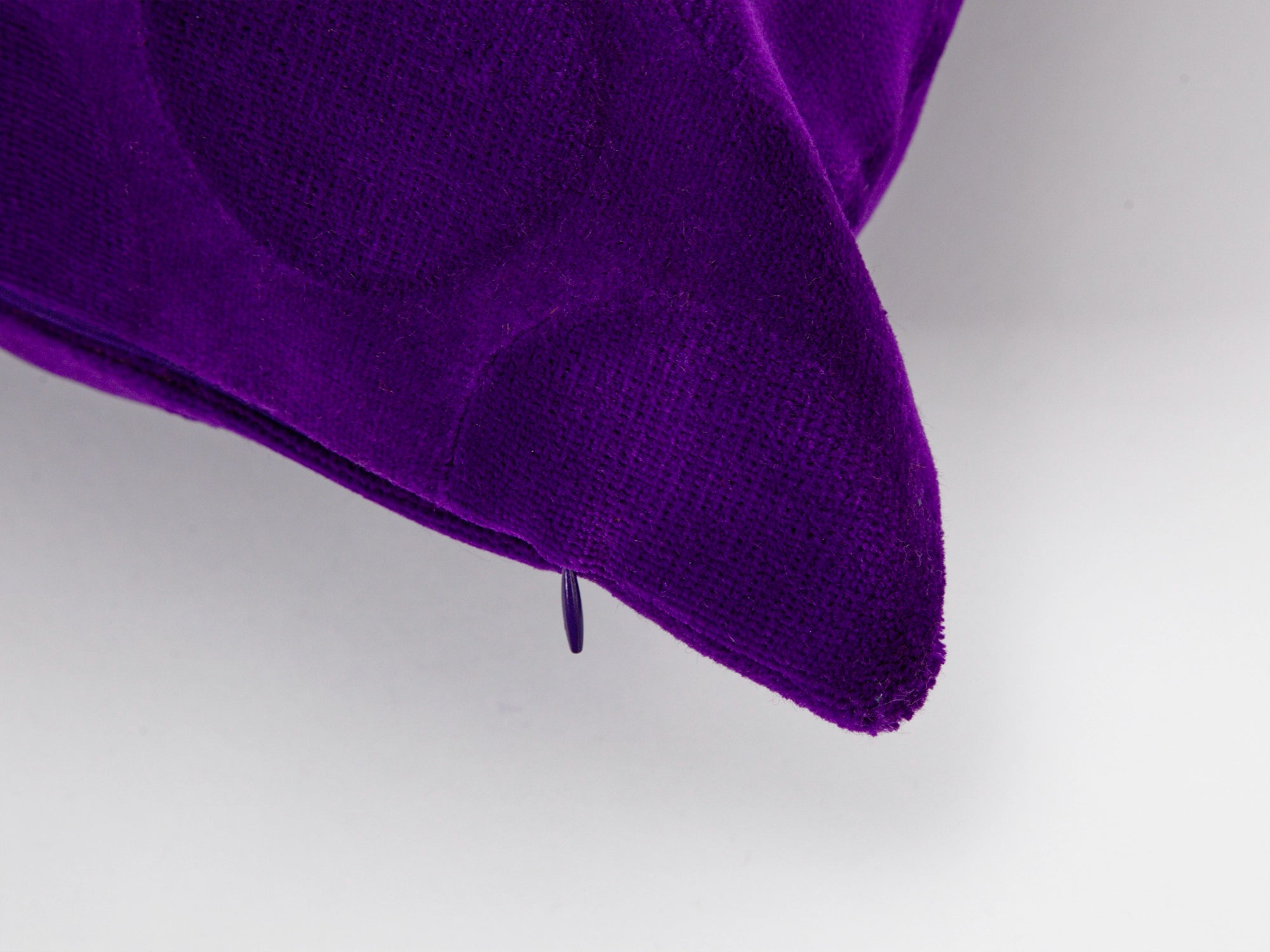 Purple Dotted Velvet Pillow Cover