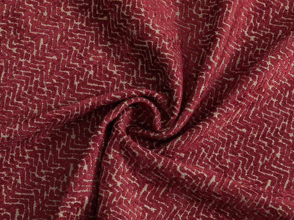 Red Chevron Upholstery Fabric - Nexus Chevron