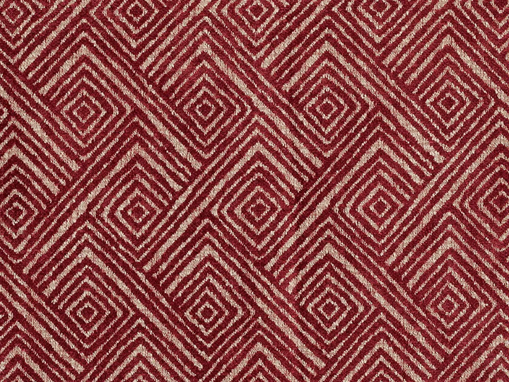 Red Geometric Upholstery Fabric – Nexus Diamond