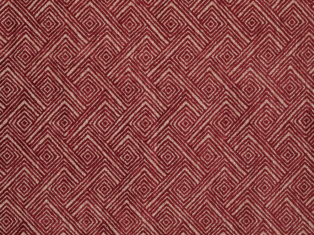Red Geometric Upholstery Fabric – Nexus Diamond