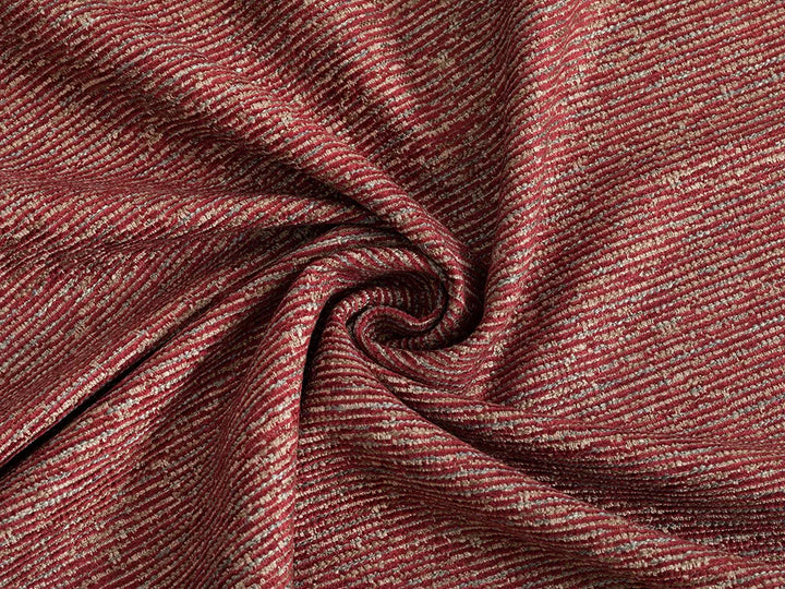Red Striped Upholstery Fabric -Nexus Terra Lines