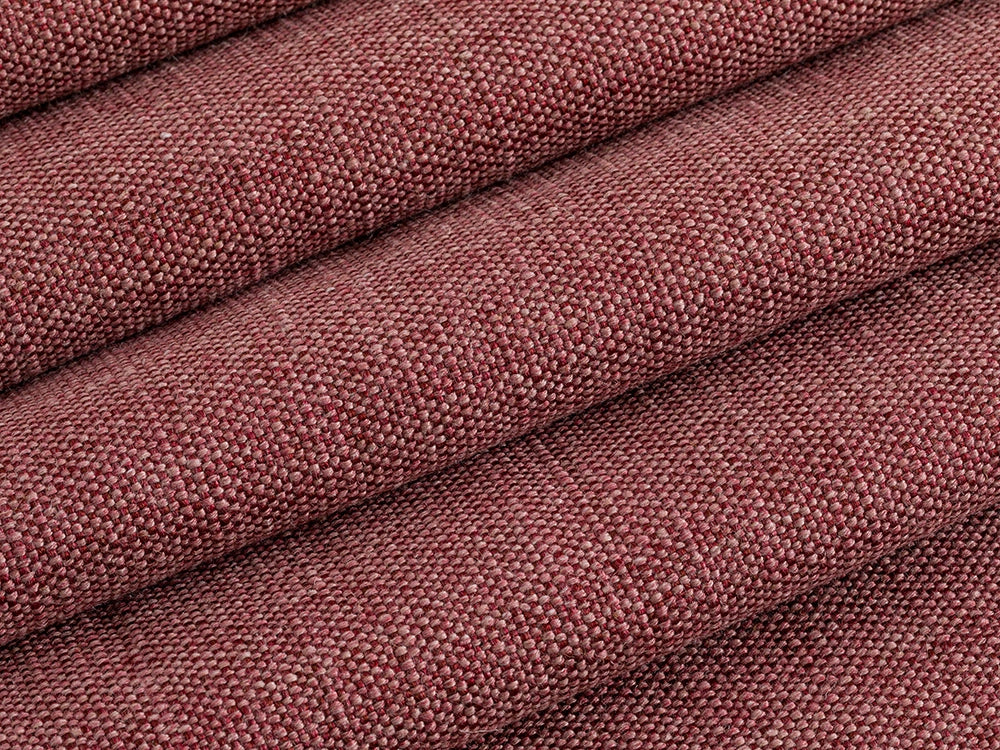 Red Linen Look Upholstery Fabric - Cunda