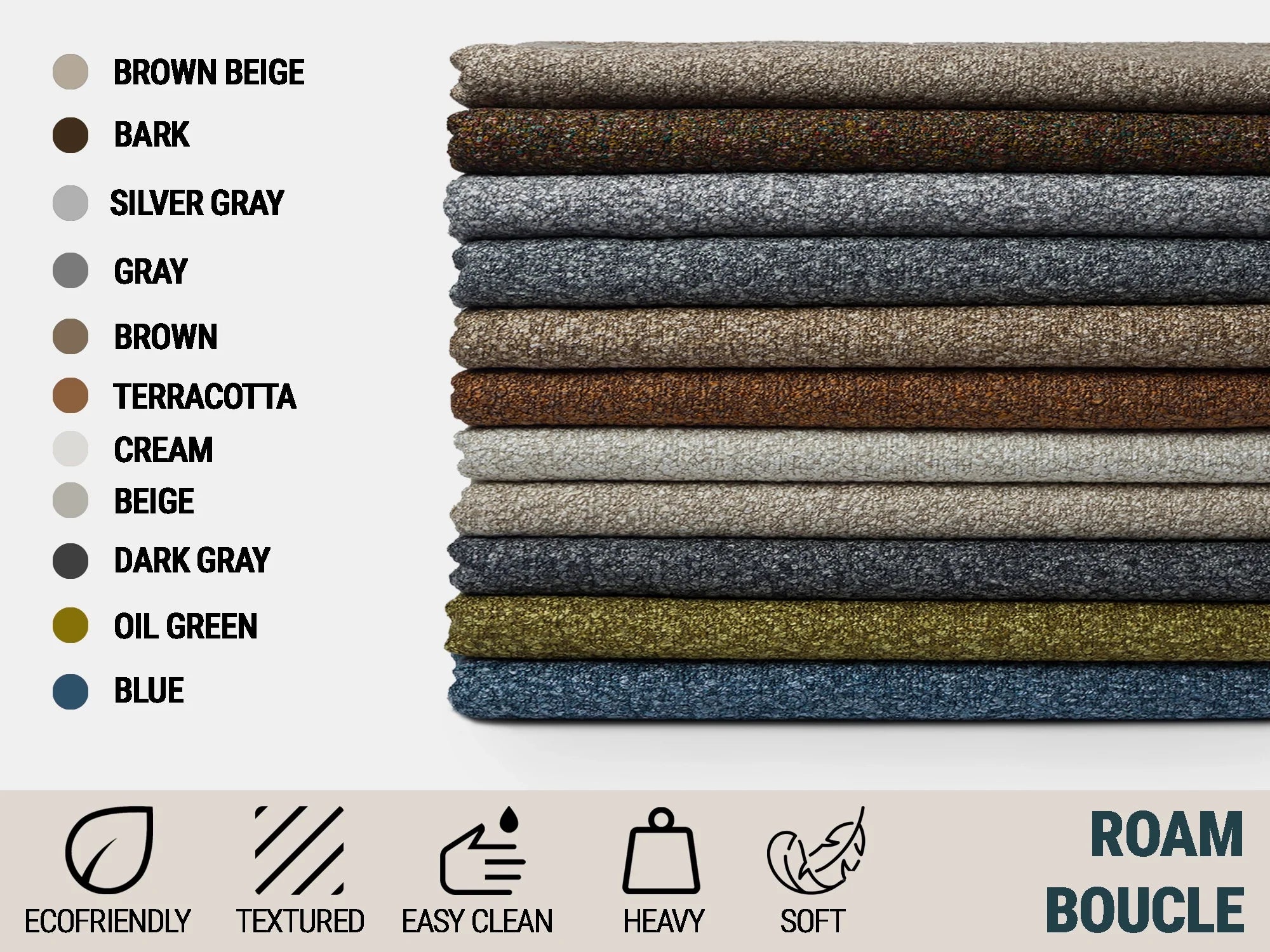 Boucle Upholstery Fabrics | Roam Boucle