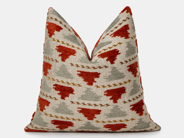 Rust Accent Throw Pillow Cover - Textured & Soft