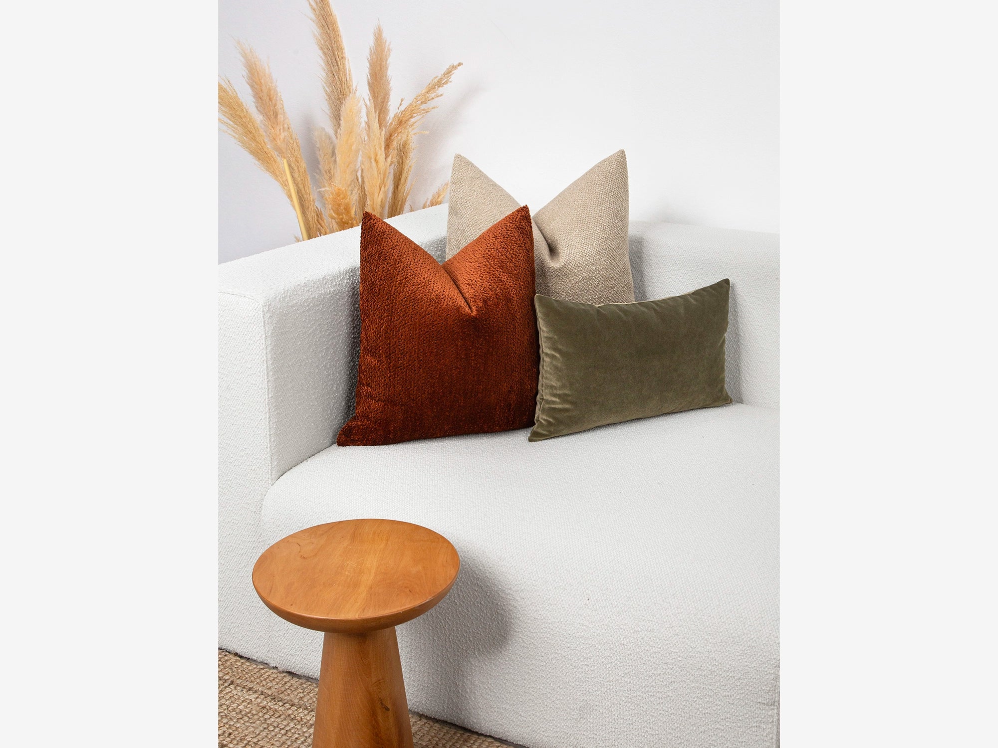 Rust Textured Soft Pillow Cover