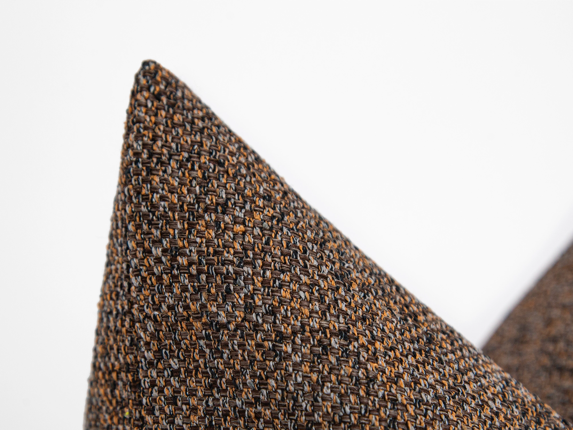 Warm Brown Woven Pillow Cover